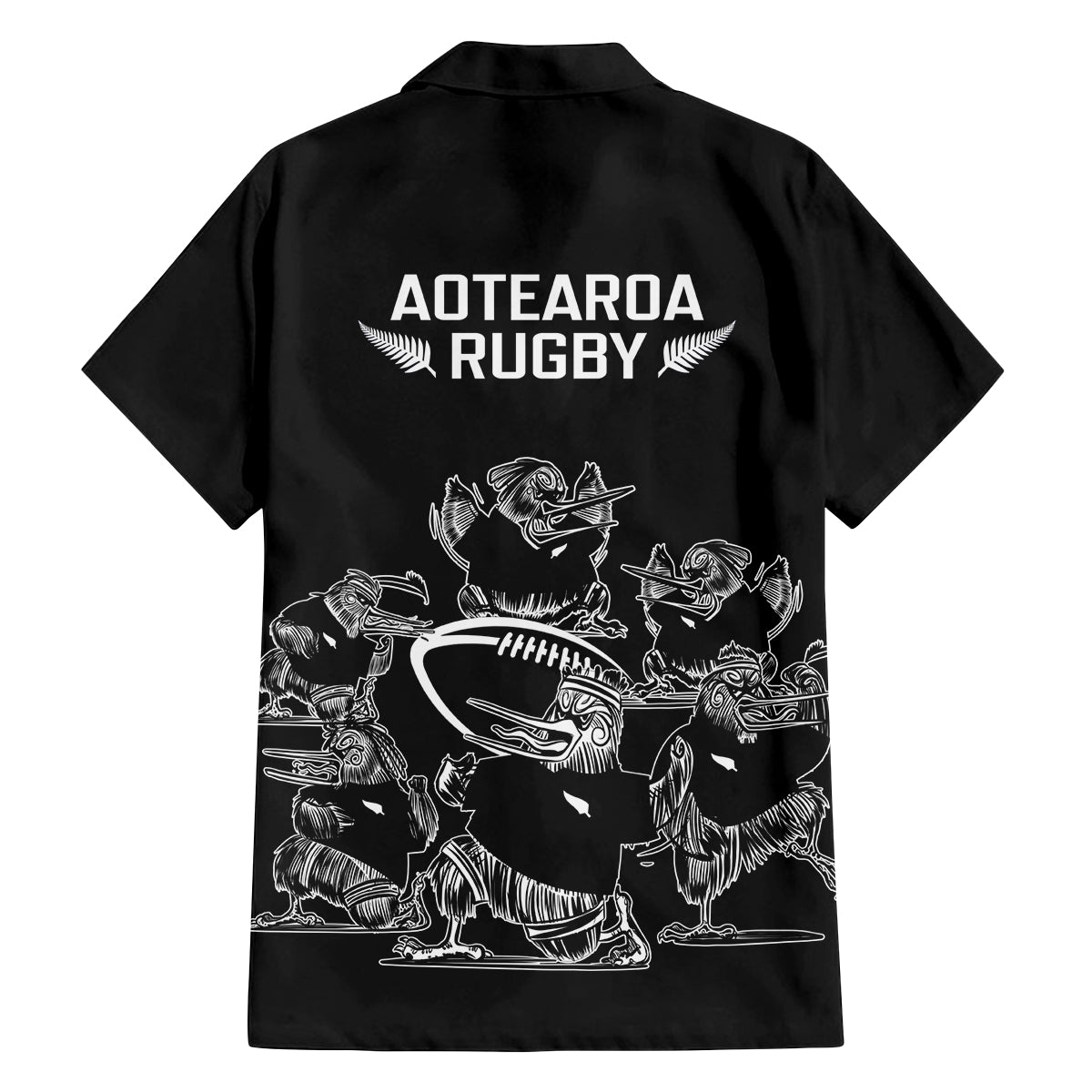 New Zealand Silver Fern Rugby Family Matching Off Shoulder Long Sleeve Dress and Hawaiian Shirt Haka Aotearoa Kiwi Dance LT14 - Polynesian Pride