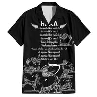 New Zealand Silver Fern Rugby Family Matching Puletasi Dress and Hawaiian Shirt Haka Aotearoa Kiwi Dance LT14 Dad's Shirt - Short Sleeve Black - Polynesian Pride
