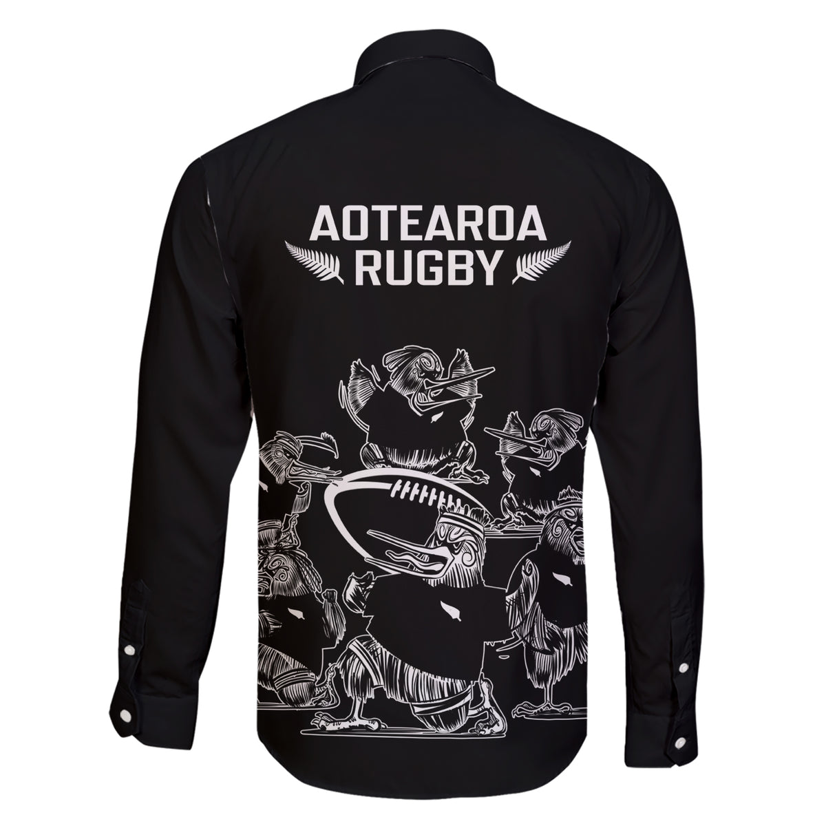 New Zealand Silver Fern Rugby Family Matching Short Sleeve Bodycon Dress and Hawaiian Shirt Haka Aotearoa Kiwi Dance LT14 - Polynesian Pride