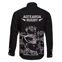New Zealand Silver Fern Rugby Family Matching Short Sleeve Bodycon Dress and Hawaiian Shirt Haka Aotearoa Kiwi Dance LT14 - Polynesian Pride