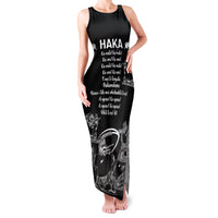 New Zealand Silver Fern Rugby Family Matching Tank Maxi Dress and Hawaiian Shirt Haka Aotearoa Kiwi Dance LT14 Mom's Dress Black - Polynesian Pride