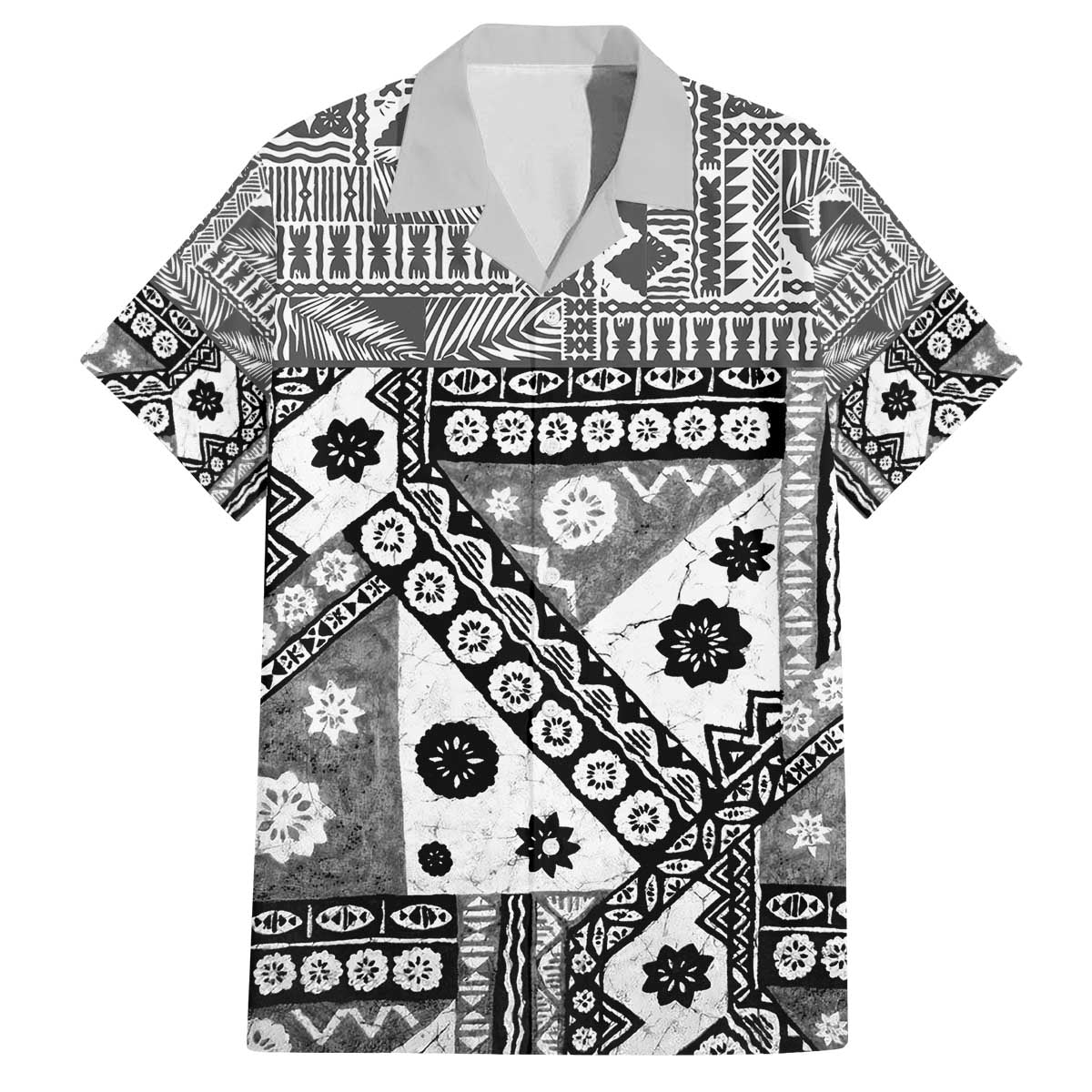 Black Bula Fiji Family Matching Off The Shoulder Long Sleeve Dress and Hawaiian Shirt Unique Masi Tapa Pattern