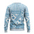 Blue Bula Fiji Ugly Christmas Sweater Unique Masi Tapa Pattern