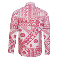 Pink Bula Fiji Family Matching Tank Maxi Dress and Hawaiian Shirt Unique Masi Tapa Pattern