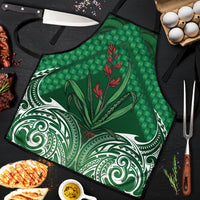 Rongoa Maori New Zealand Harakeke Apron NZ Weaving Pattern Green LT14 Green - Polynesian Pride