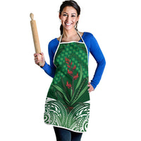 Rongoa Maori New Zealand Harakeke Apron NZ Weaving Pattern Green LT14 - Polynesian Pride