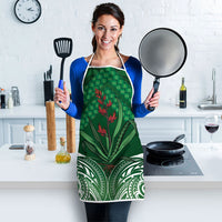 Rongoa Maori New Zealand Harakeke Apron NZ Weaving Pattern Green LT14 - Polynesian Pride