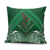 Rongoa Maori New Zealand Harakeke Pillow Cover NZ Weaving Pattern Green LT14 Green - Polynesian Pride