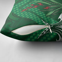 Rongoa Maori New Zealand Harakeke Pillow Cover NZ Weaving Pattern Green LT14 - Polynesian Pride