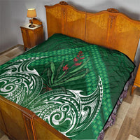 Rongoa Maori New Zealand Harakeke Quilt NZ Weaving Pattern Green LT14 - Polynesian Pride