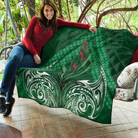 Rongoa Maori New Zealand Harakeke Quilt NZ Weaving Pattern Green LT14 - Polynesian Pride