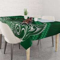 Rongoa Maori New Zealand Harakeke Tablecloth NZ Weaving Pattern Green LT14 - Polynesian Pride