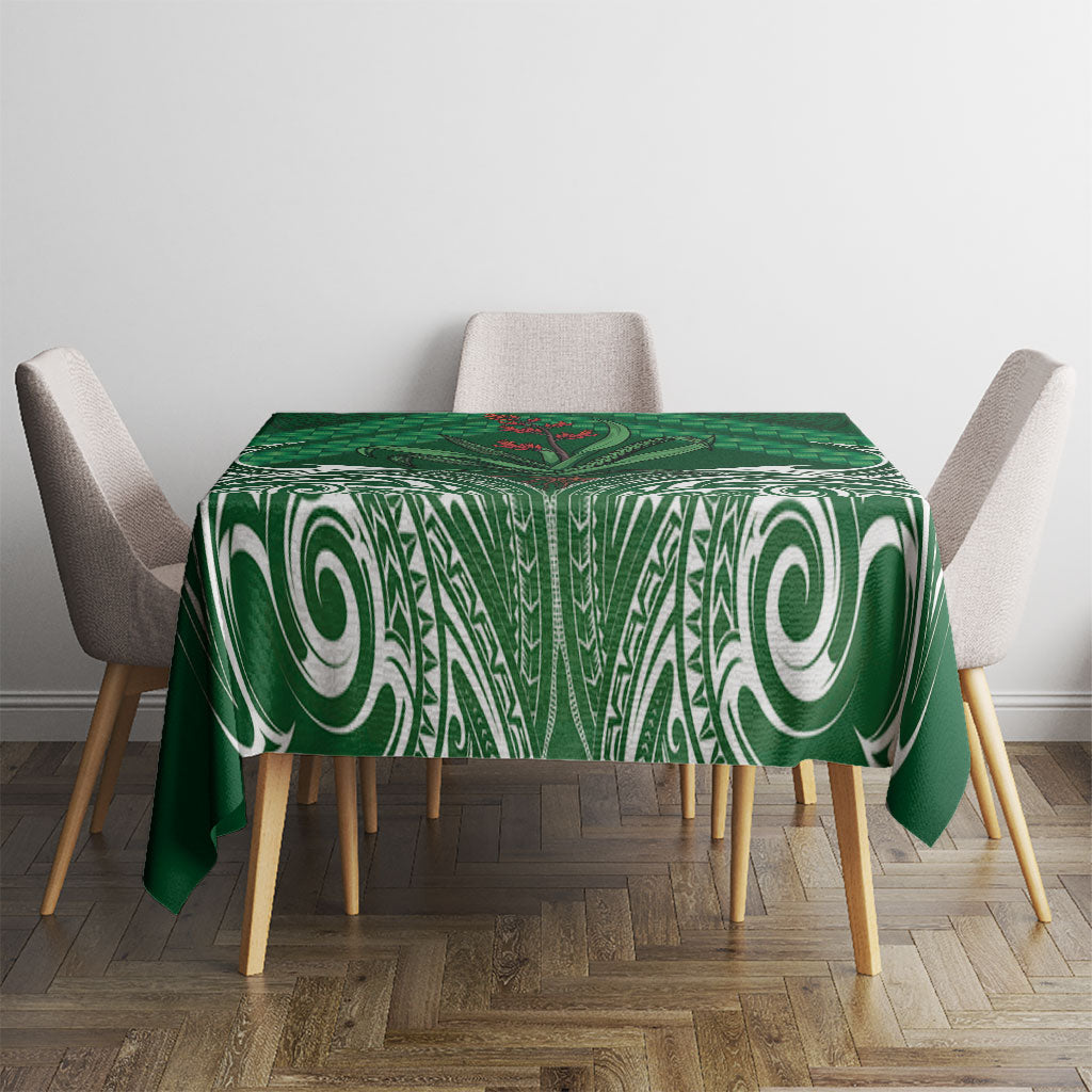 Rongoa Maori New Zealand Harakeke Tablecloth NZ Weaving Pattern Green LT14 - Polynesian Pride