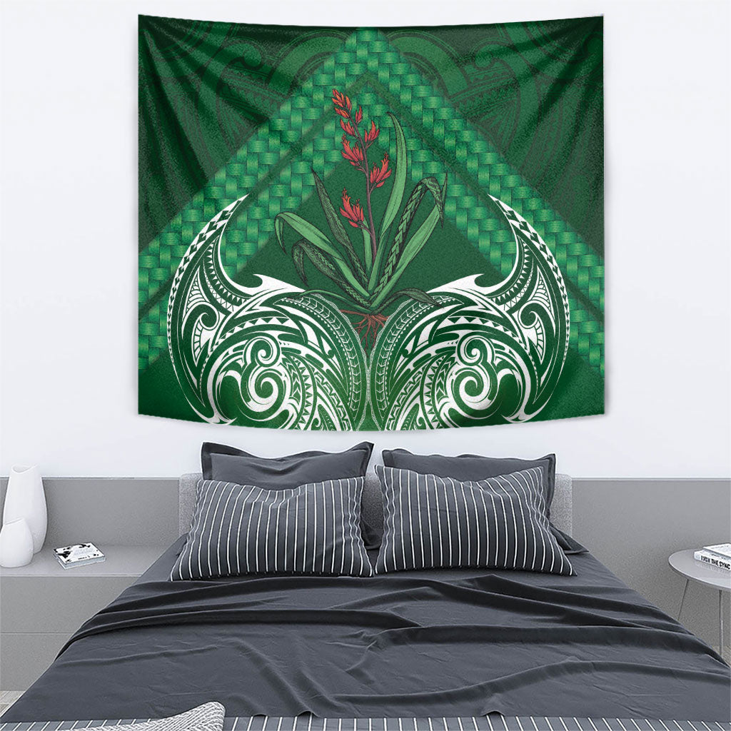 Rongoa Maori New Zealand Harakeke Tapestry NZ Weaving Pattern Green LT14 - Polynesian Pride