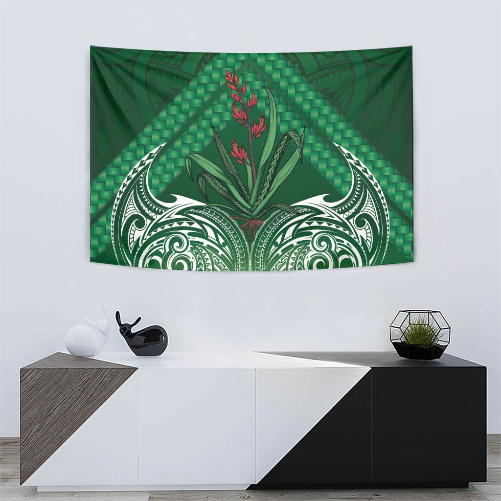 Rongoa Maori New Zealand Harakeke Tapestry NZ Weaving Pattern Green LT14 - Polynesian Pride