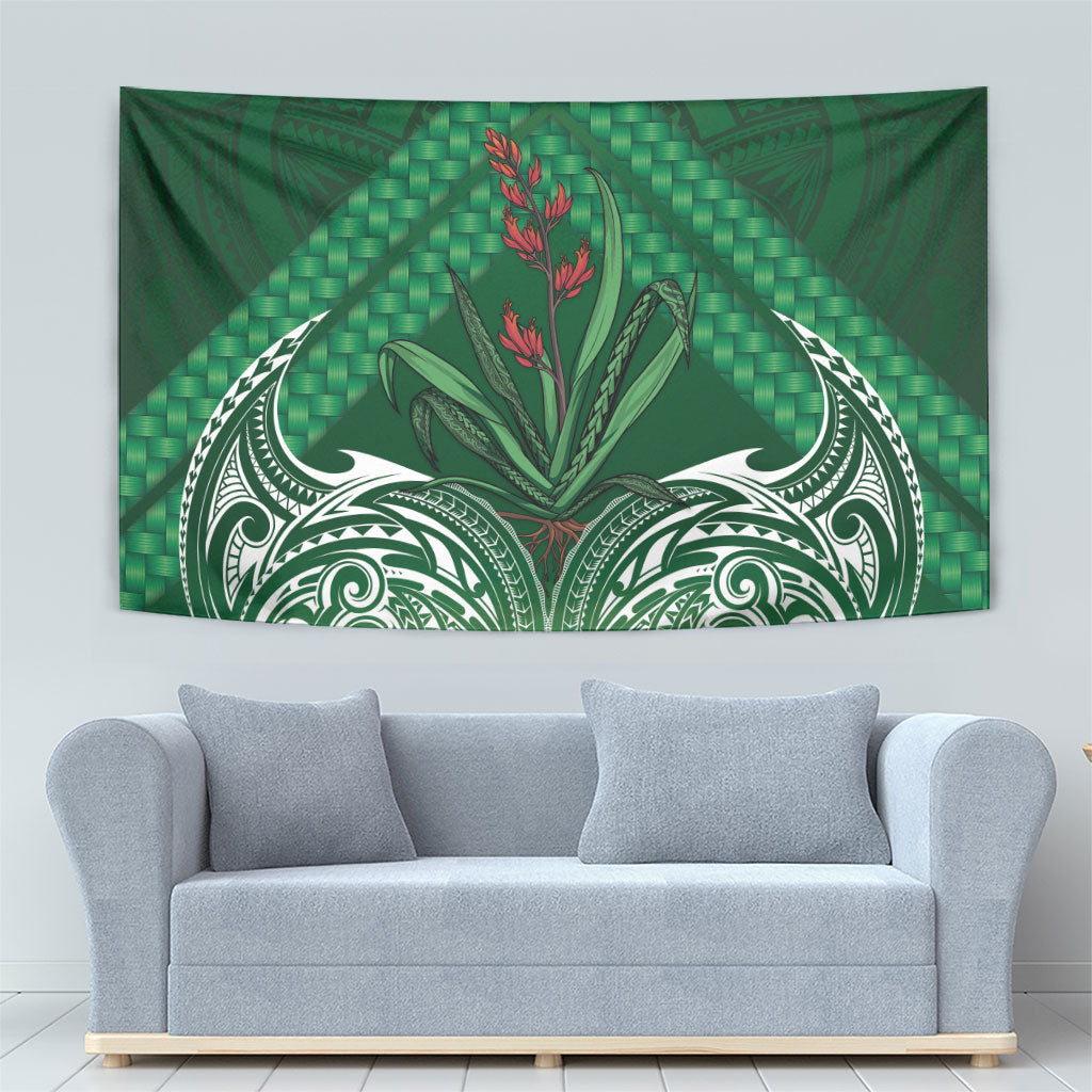 Rongoa Maori New Zealand Harakeke Tapestry NZ Weaving Pattern Green LT14 - Polynesian Pride