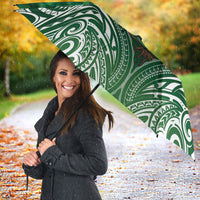 Rongoa Maori New Zealand Harakeke Umbrella NZ Weaving Pattern Green LT14 - Polynesian Pride