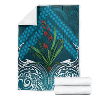 Rongoa Maori New Zealand Harakeke Blanket NZ Weaving Pattern Dark Teal LT14 - Polynesian Pride