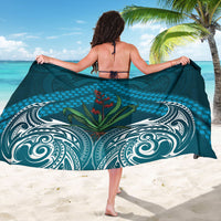 Rongoa Maori New Zealand Harakeke Sarong NZ Weaving Pattern Dark Teal LT14 - Polynesian Pride