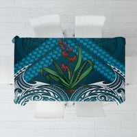 Rongoa Maori New Zealand Harakeke Tablecloth NZ Weaving Pattern Dark Teal LT14 Dark Teal - Polynesian Pride
