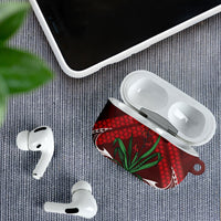 Rongoa Maori New Zealand Harakeke AirPods Case NZ Weaving Pattern Red LT14 - Polynesian Pride