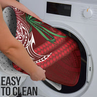 Rongoa Maori New Zealand Harakeke Bathroom Set NZ Weaving Pattern Red LT14 - Polynesian Pride