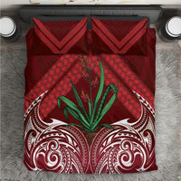 Rongoa Maori New Zealand Harakeke Bedding Set NZ Weaving Pattern Red LT14 Red - Polynesian Pride
