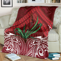 Rongoa Maori New Zealand Harakeke Blanket NZ Weaving Pattern Red LT14 - Polynesian Pride
