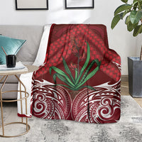 Rongoa Maori New Zealand Harakeke Blanket NZ Weaving Pattern Red LT14 - Polynesian Pride