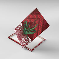 Rongoa Maori New Zealand Harakeke Canvas Wall Art NZ Weaving Pattern Red LT14 With Frame Red - Polynesian Pride