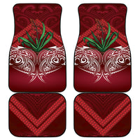 Rongoa Maori New Zealand Harakeke Car Mats NZ Weaving Pattern Red LT14 - Polynesian Pride