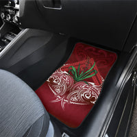 Rongoa Maori New Zealand Harakeke Car Mats NZ Weaving Pattern Red LT14 - Polynesian Pride