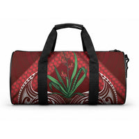 Rongoa Maori New Zealand Harakeke Duffle Bag NZ Weaving Pattern Red LT14 One size Red - Polynesian Pride