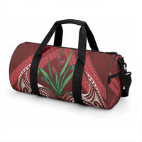 Rongoa Maori New Zealand Harakeke Duffle Bag NZ Weaving Pattern Red LT14 - Polynesian Pride