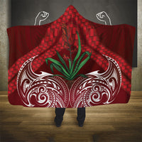 Rongoa Maori New Zealand Harakeke Hooded Blanket NZ Weaving Pattern Red LT14 - Polynesian Pride