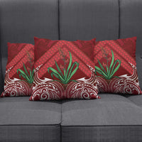Rongoa Maori New Zealand Harakeke Pillow Cover NZ Weaving Pattern Red LT14 - Polynesian Pride