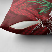 Rongoa Maori New Zealand Harakeke Pillow Cover NZ Weaving Pattern Red LT14 - Polynesian Pride