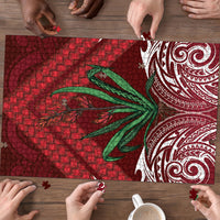 Rongoa Maori New Zealand Harakeke Puzzle NZ Weaving Pattern Red LT14 - Polynesian Pride