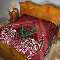 Rongoa Maori New Zealand Harakeke Quilt NZ Weaving Pattern Red LT14 - Polynesian Pride