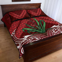 Rongoa Maori New Zealand Harakeke Quilt Bed Set NZ Weaving Pattern Red LT14 - Polynesian Pride