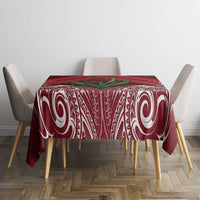 Rongoa Maori New Zealand Harakeke Tablecloth NZ Weaving Pattern Red LT14 - Polynesian Pride