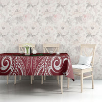 Rongoa Maori New Zealand Harakeke Tablecloth NZ Weaving Pattern Red LT14 - Polynesian Pride