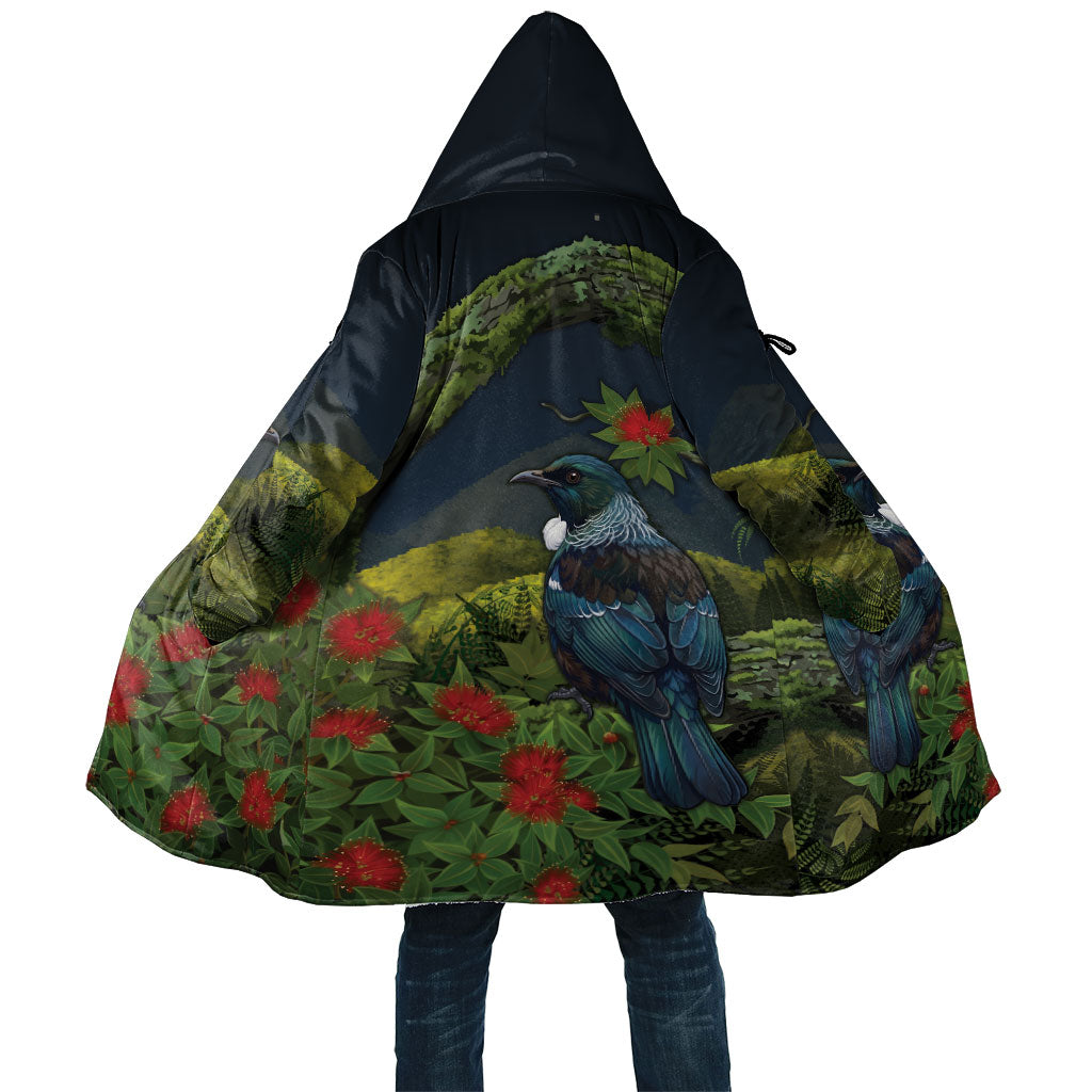 Rongoa Maori New Zealand Rata Cloak NZ Tui Bird Forest Vibes LT14 Unisex Green - Polynesian Pride