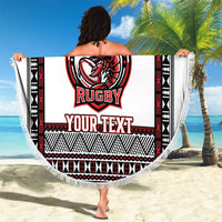 Fiji Rewa Rugby Custom Beach Blanket Go Champions Fijian Tapa Pattern LT14 - Polynesian Pride