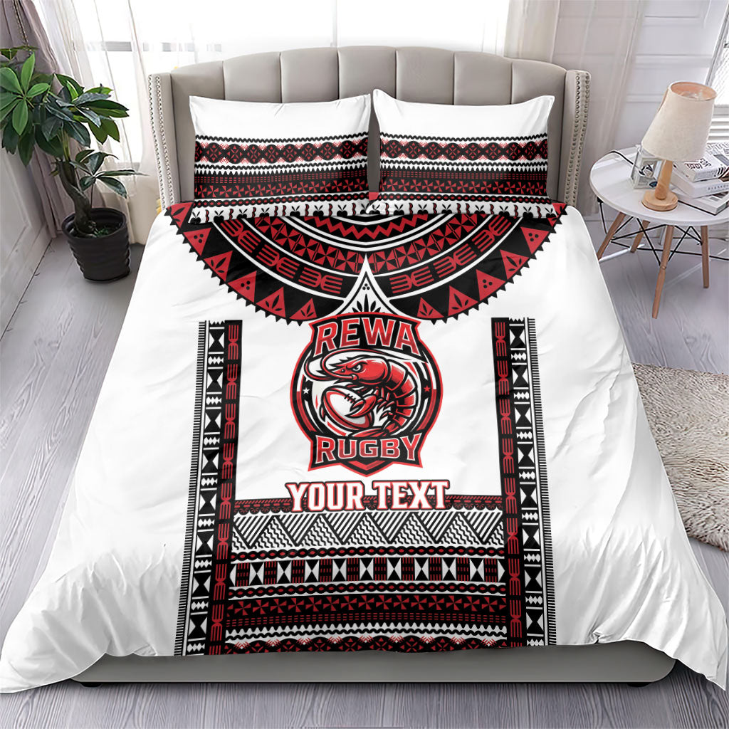 Fiji Rewa Rugby Custom Bedding Set Go Champions Fijian Tapa Pattern LT14 - Polynesian Pride