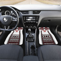 Fiji Rewa Rugby Custom Car Mats Go Champions Fijian Tapa Pattern LT14 Set 2pcs - Front White - Polynesian Pride