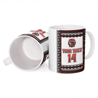 Fiji Rewa Rugby Custom Ceramic Mug Go Champions Fijian Tapa Pattern LT14 - Polynesian Pride