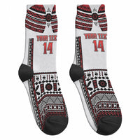 Fiji Rewa Rugby Custom Crew Socks Go Champions Fijian Tapa Pattern LT14 - Polynesian Pride