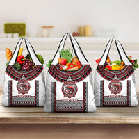 Fiji Rewa Rugby Custom Grocery Bag Go Champions Fijian Tapa Pattern LT14 3-pack One Size White - Polynesian Pride