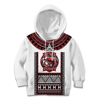 Fiji Rewa Rugby Custom Kid Hoodie Go Champions Fijian Tapa Pattern LT14 Hoodie White - Polynesian Pride